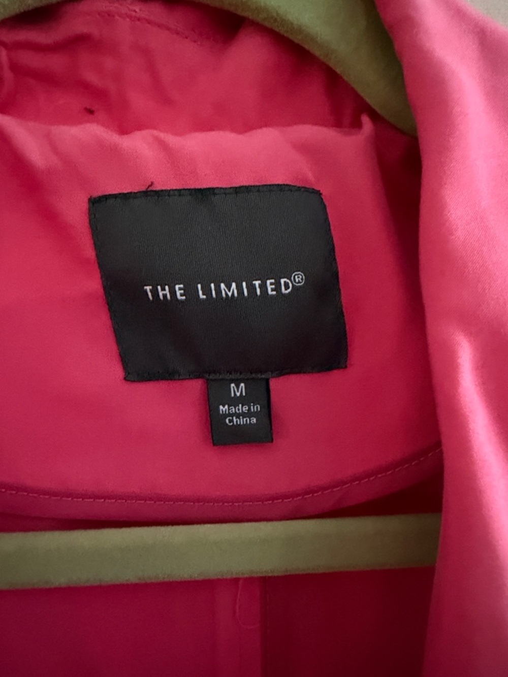 The Limited Hot Pink Trench Coat with Self-Tie Waist - Picture 2 of 5